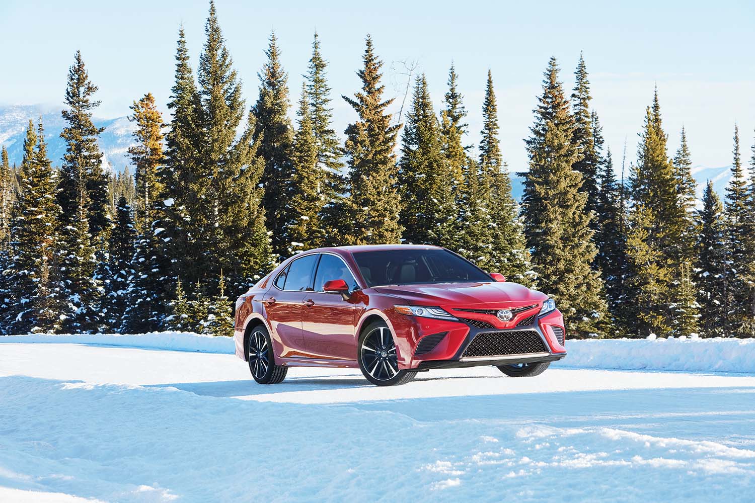 The Cold Facts of Winter Tires | Bennett Toyota in Allentown, PA | 2021 Toyota Camry driving in the snow