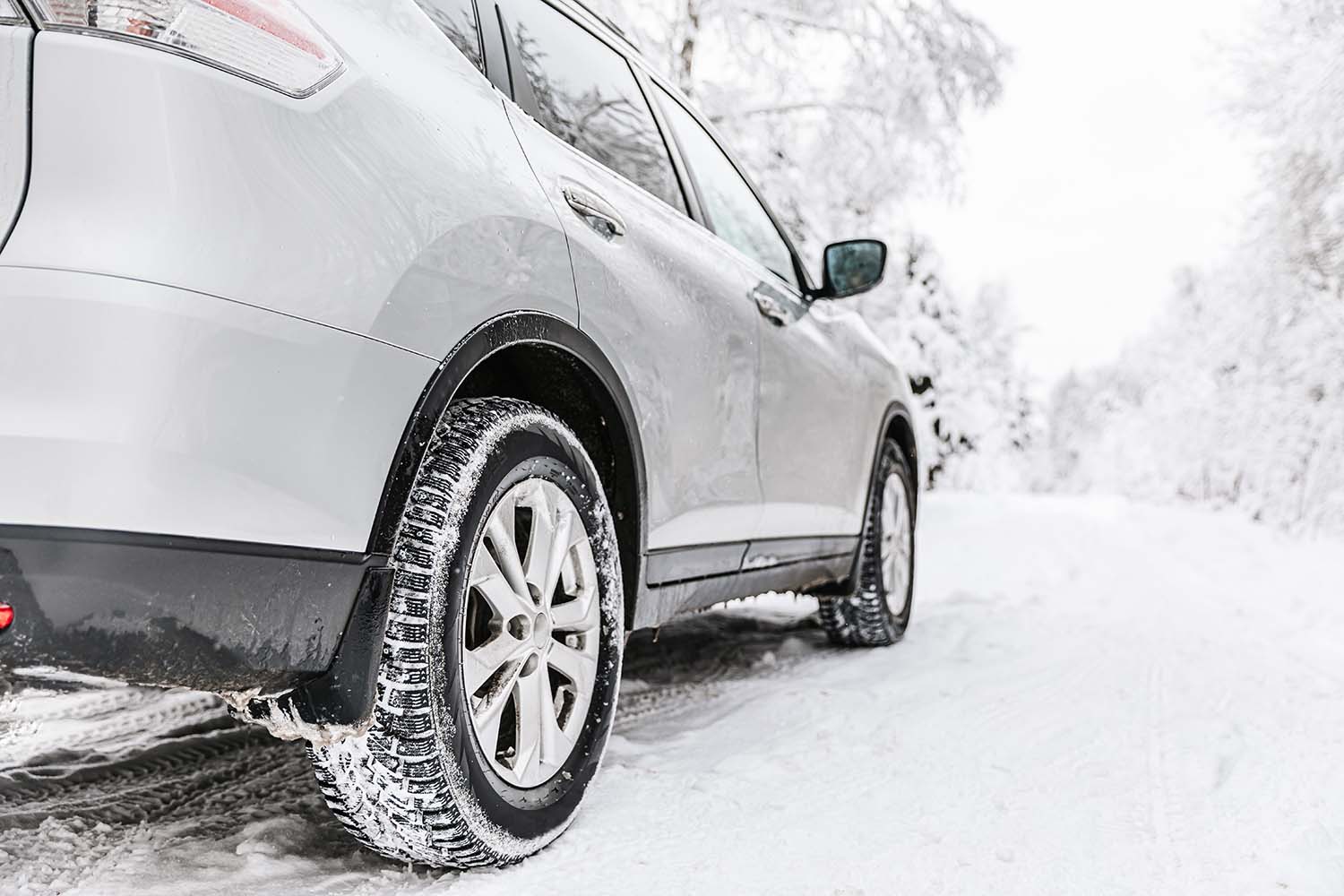 The Cold Facts of Winter Tires | Bennett Toyota in Allentown, PA | Vehicle driving in the snow with winter tires